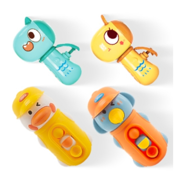 Bathtub Toys Duck & Elephant with Suction Cups + 2 Water Guns- 4 pack - Picture 7 of 14